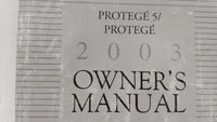 2003 Mazda Protege Owners Manual Book Guide OEM Used Auto Parts - Oemusedautoparts1.com