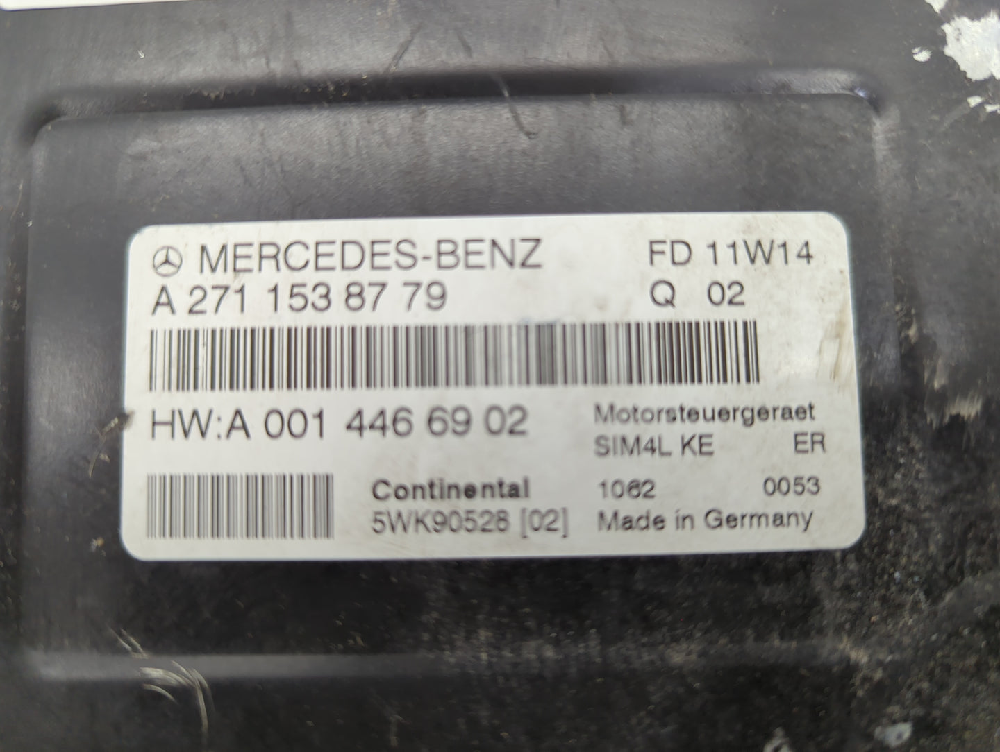 2003 Mercedes-Benz C230 PCM Engine Control Computer ECU ECM PCU OEM P/N:A2711538779 A0014466902, 5WK90528 Fits OEM Used Auto