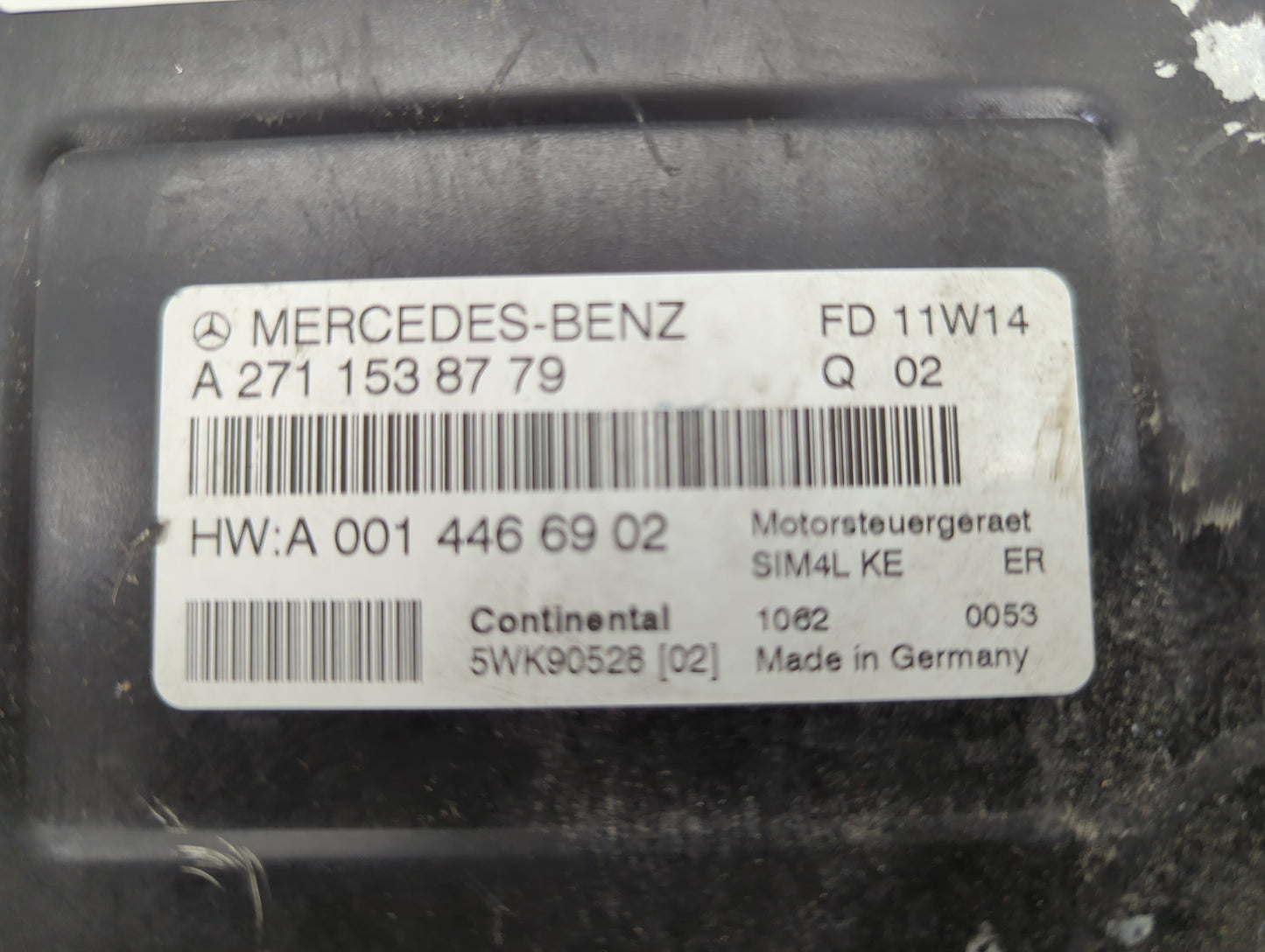 2003 Mercedes-Benz C230 PCM Engine Control Computer ECU ECM PCU OEM P/N:A2711538779 A0014466902, 5WK90528 Fits OEM Used Auto