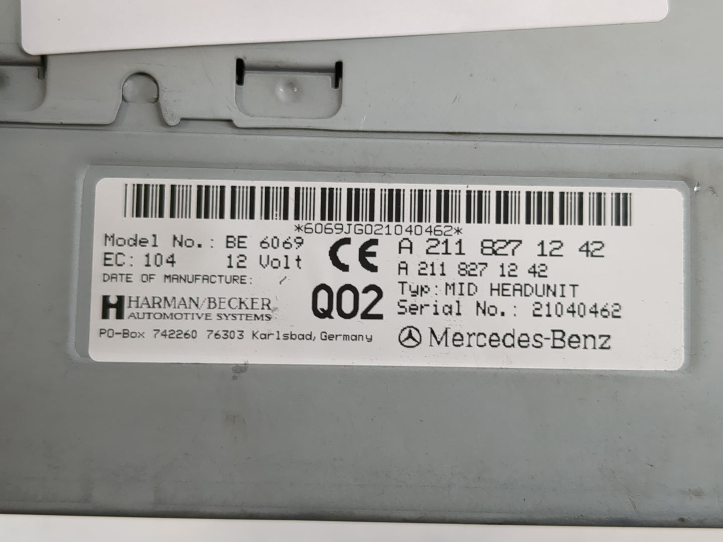 2003-2004 Mercedes-Benz E500 Radio AM FM Cd Player Receiver Replacement P/N:A 211 827 12 42 Fits Fits 2003 2004 2006 2007 OE