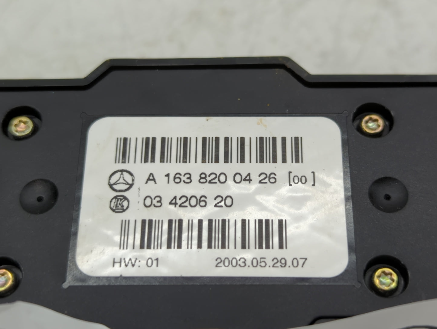 2003-2005 Mercedes-Benz Ml350 Climate Control Module Temperature AC/Heater Replacement P/N:A 163 820 04 26 Fits OEM Used Aut
