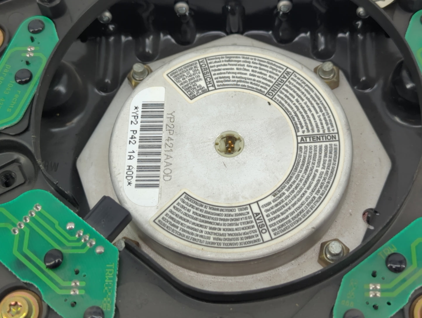 2004-2006 Mercedes-Benz S500 Air Bag Driver Left Steering Wheel Mounted Fits Fits 2003 2004 2005 2006 OEM Used Auto Parts - 