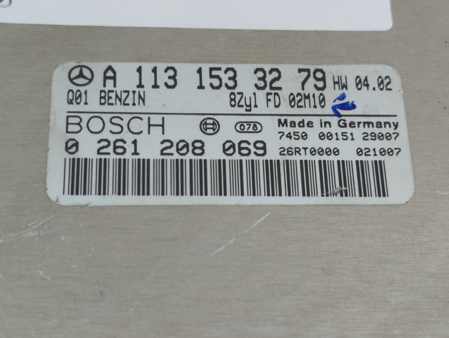 2003 Mercedes S-Class PCM Engine Control Computer ECU ECM PCU OEM P/N:A1131533279 0261208069 Fits OEM Used Auto Parts - Oemu