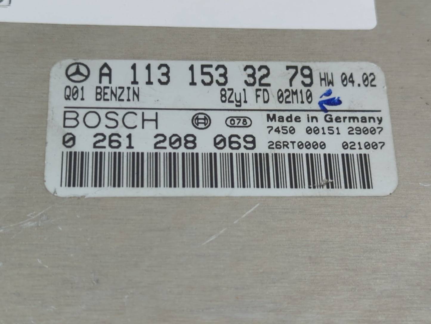 2003 Mercedes S-Class PCM Engine Control Computer ECU ECM PCU OEM P/N:A1131533279 0261208069 Fits OEM Used Auto Parts - Oemu