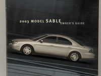 2003 Mercury Sable Owners Manual Book Guide OEM Used Auto Parts - Oemusedautoparts1.com
