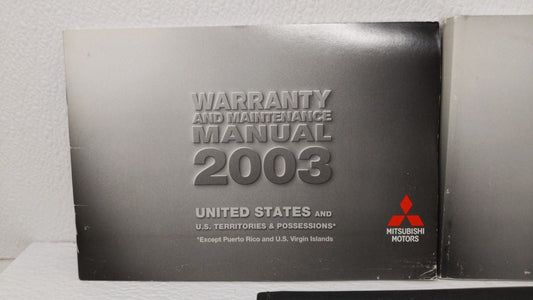2003 Mitsubishi Galant Owners Manual Book Guide OEM Used Auto Parts