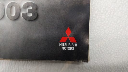 2003 Mitsubishi Outlander Owners Manual Book Guide OEM Used Auto Parts