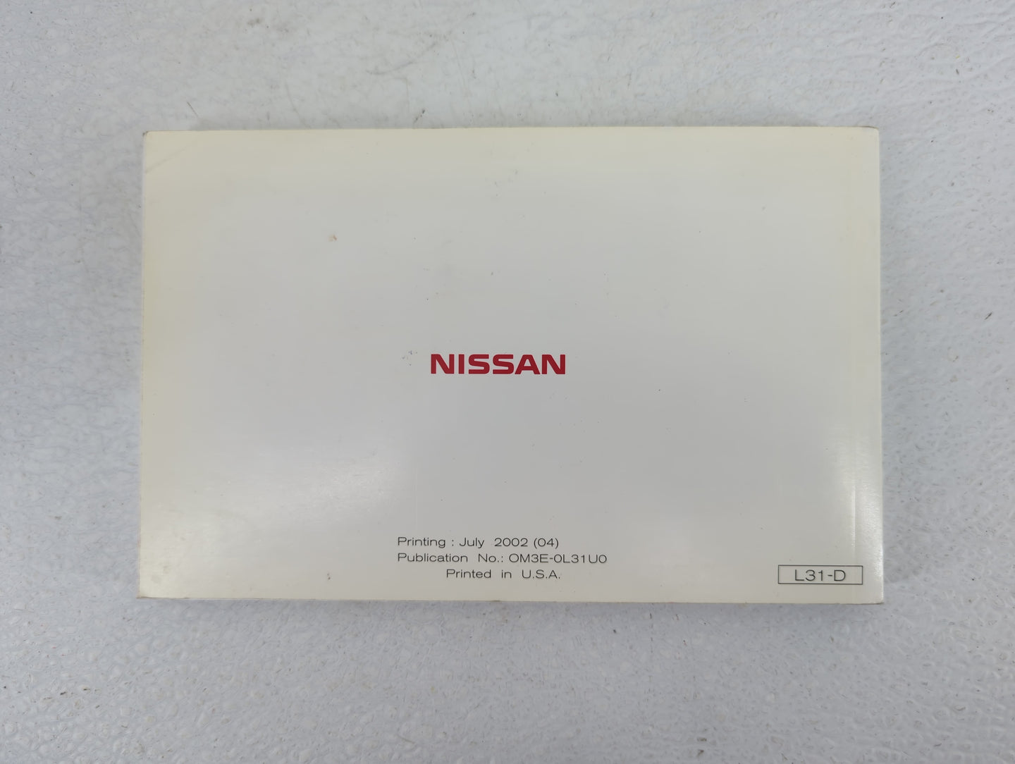 2003 Nissan Altima Owners Manual Book Guide OEM Used Auto Parts - Oemusedautoparts1.com