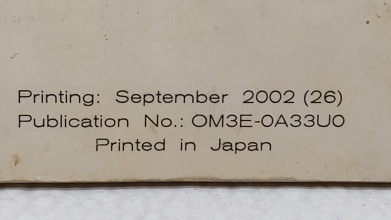 2003 Nissan Maxima Owners Manual Book Guide OEM Used Auto Parts - Oemusedautoparts1.com