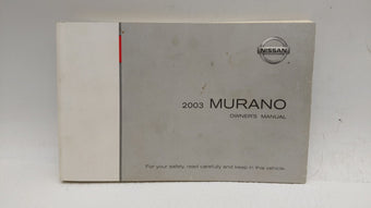 compare product 2003 Nissan Murano Owners Manual Book Guide OEM Used Auto Parts