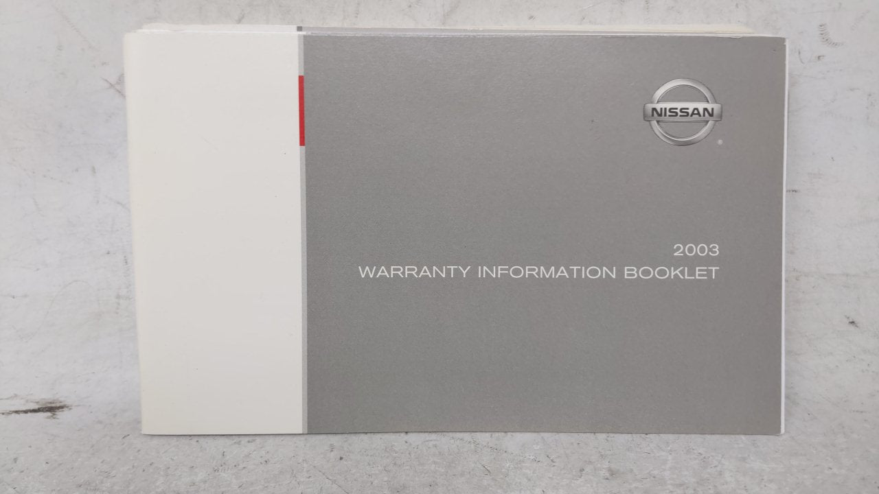 2003 Nissan Murano Owners Manual Book Guide OEM Used Auto Parts - Oemusedautoparts1.com