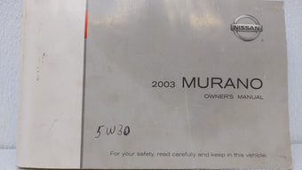 compare product 2003 Nissan Murano Owners Manual Book Guide OEM Used Auto Parts