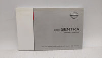2003 Nissan Sentra Owners Manual Book Guide OEM Used Auto Parts - Oemusedautoparts1.com