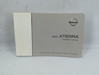 2003 Nissan Xterra Owners Manual Book Guide P/N:OM3E WD22U1 OEM Used Auto Parts - Oemusedautoparts1.com