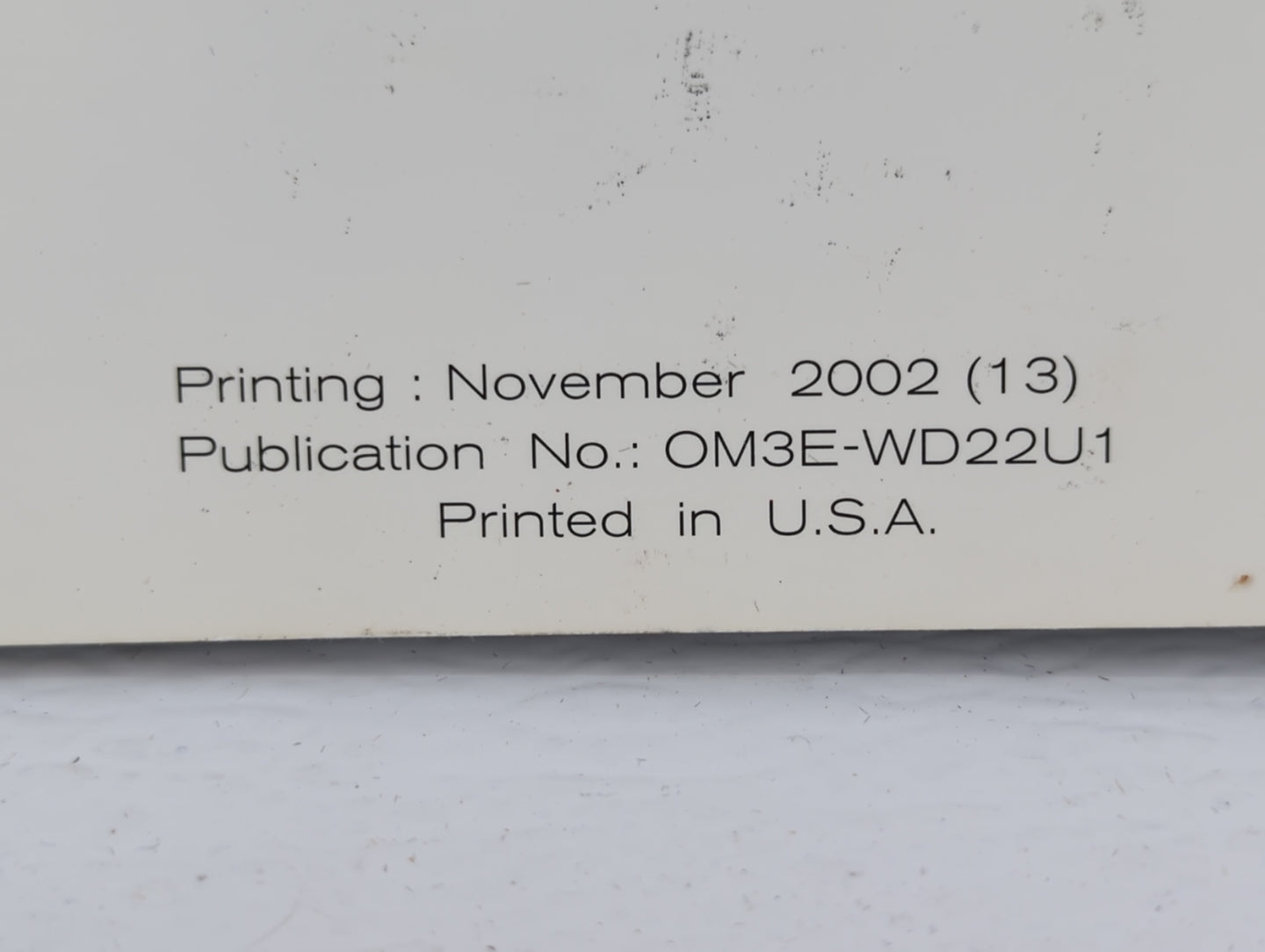 2003 Nissan Xterra Owners Manual Book Guide P/N:OM3E WD22U1 OEM Used Auto Parts - Oemusedautoparts1.com
