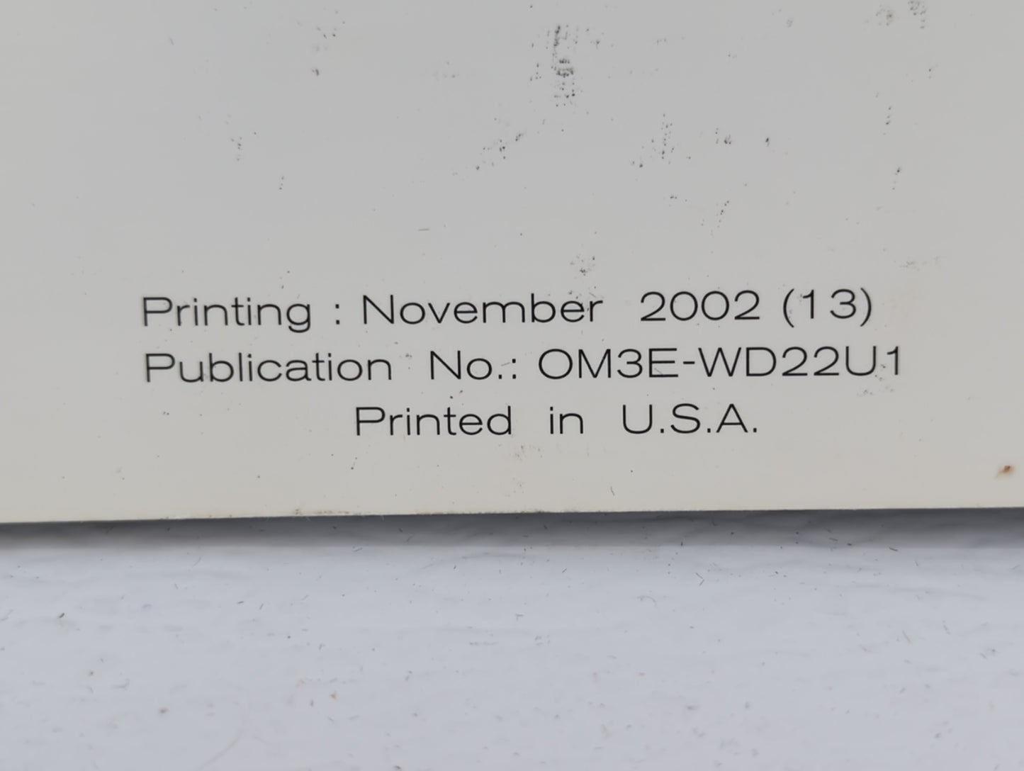 2003 Nissan Xterra Owners Manual Book Guide P/N:OM3E WD22U1 OEM Used Auto Parts - Oemusedautoparts1.com
