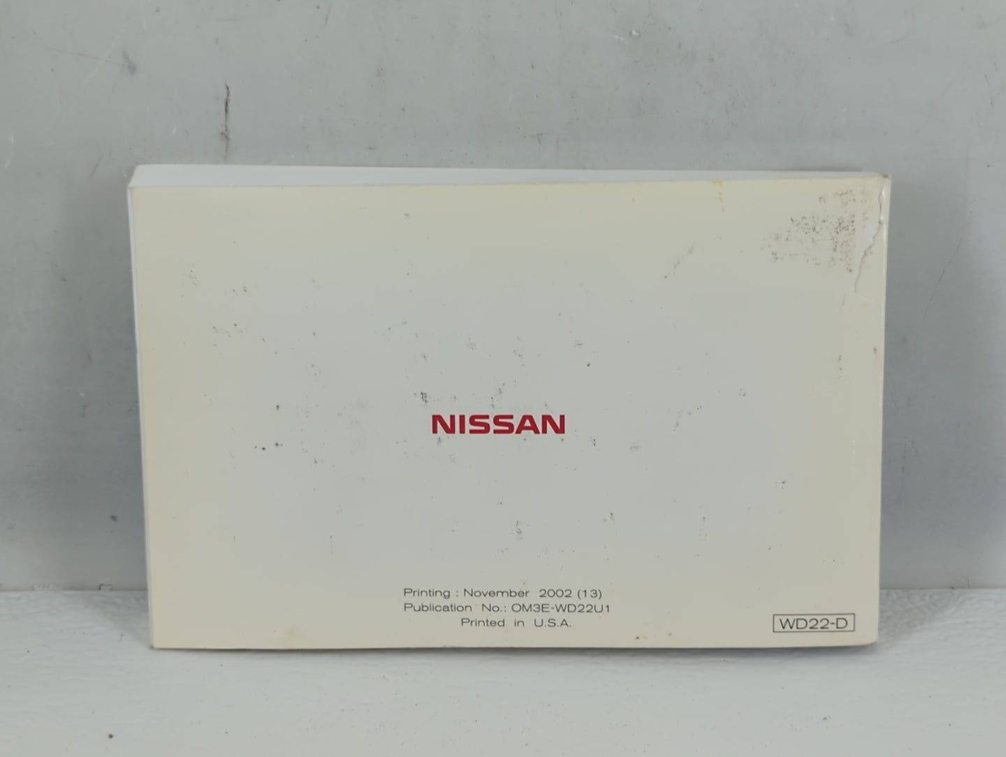 2003 Nissan Xterra Owners Manual Book Guide P/N:OM3E WD22U1 OEM Used Auto Parts - Oemusedautoparts1.com
