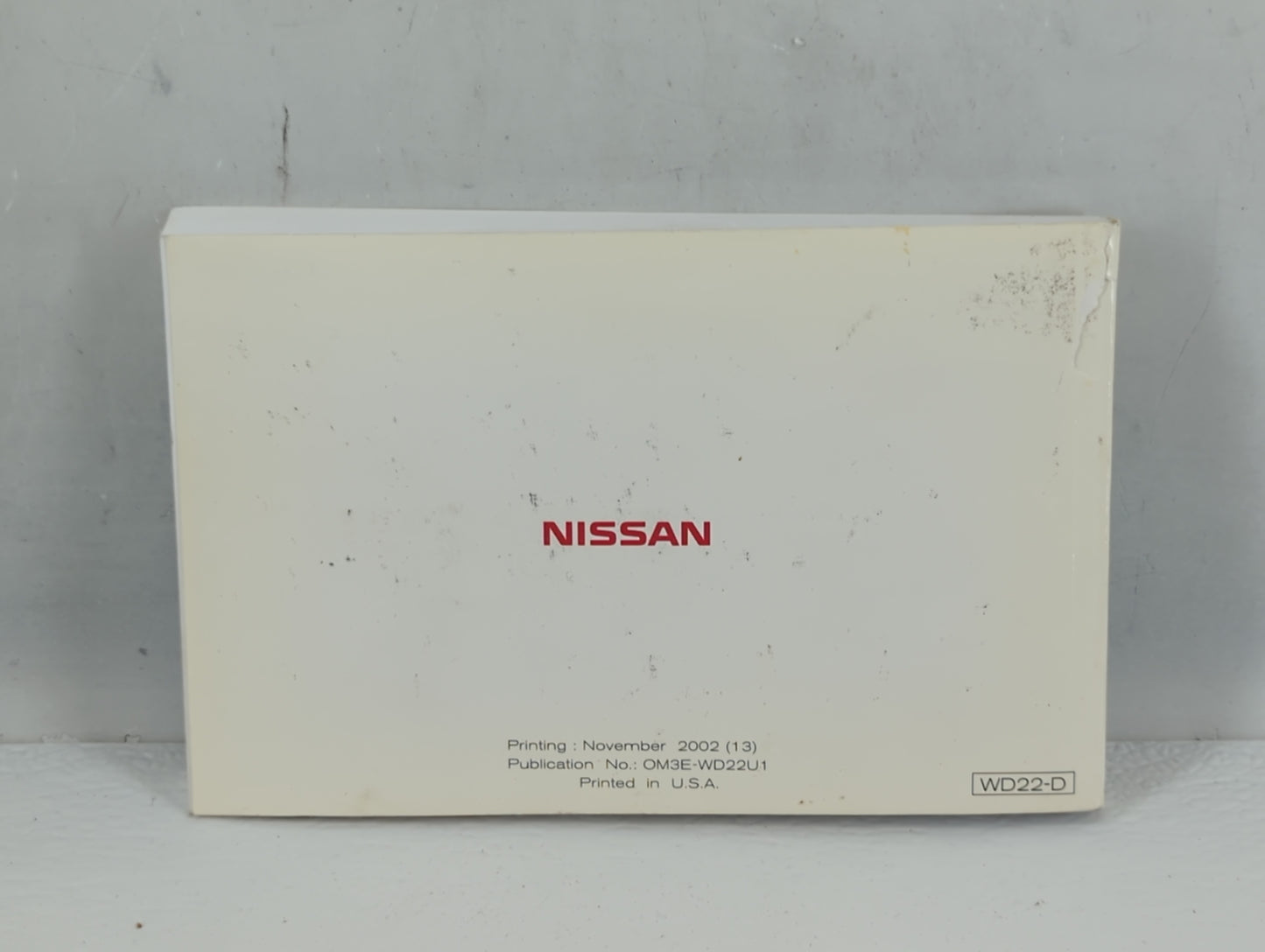 2003 Nissan Xterra Owners Manual Book Guide P/N:OM3E WD22U1 OEM Used Auto Parts - Oemusedautoparts1.com