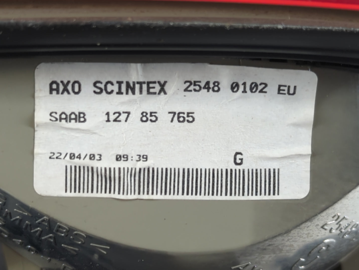 2003 Saab 9-3 Tail Light Assembly Passenger Right OEM Fits OEM Used Auto Parts - Oemusedautoparts1.com