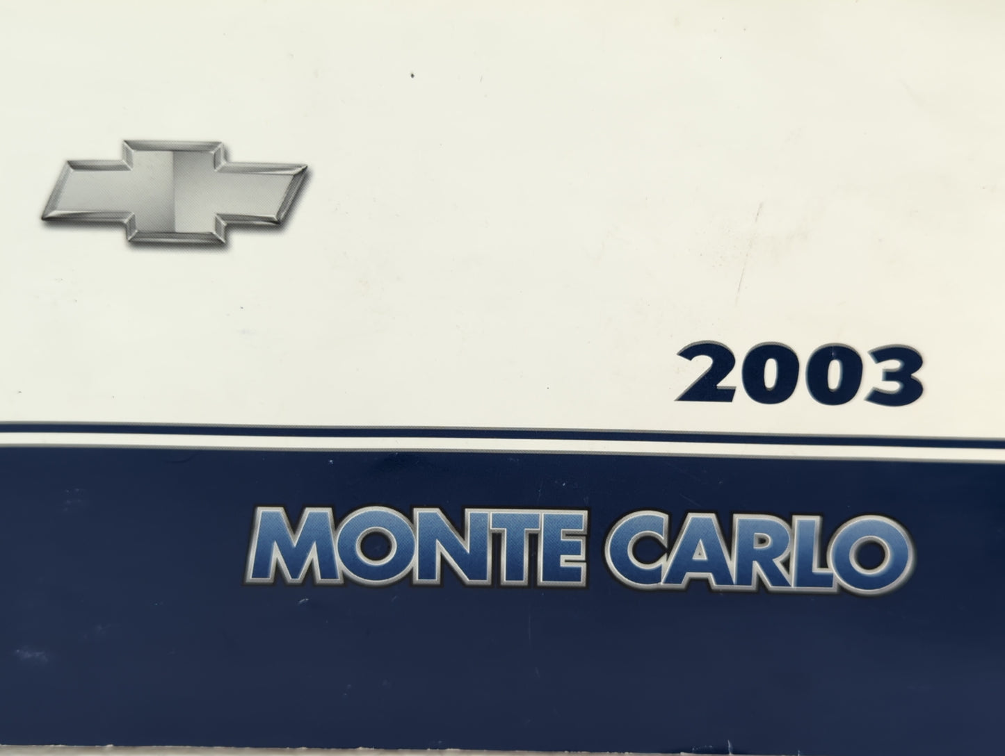 2003 Saab Monte Carlo Owners Manual Book Guide OEM Used Auto Parts - Oemusedautoparts1.com