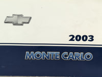 2003 Saab Monte Carlo Owners Manual Book Guide OEM Used Auto Parts - Oemusedautoparts1.com
