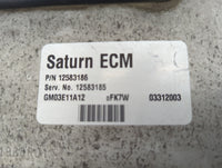 2003 Saturn Ion PCM Engine Control Computer ECU ECM PCU OEM P/N:12583186, 12583185, GM03E11A12 Fits OEM Used Auto Parts - Oe