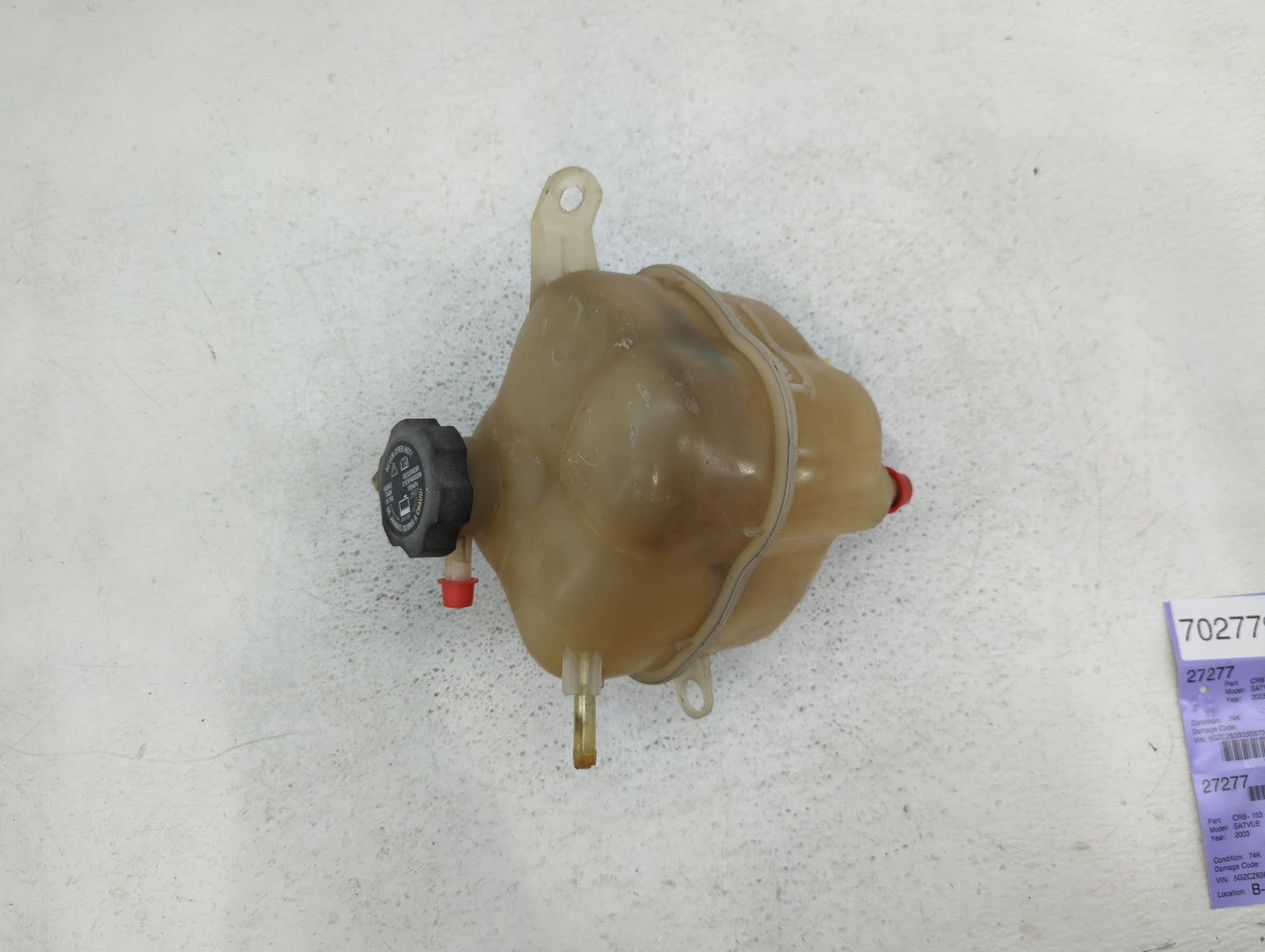 2002-2007 Saturn Vue Radiator Coolant Overflow Expansion Tank Bottle 702779 - Oemusedautoparts1.com