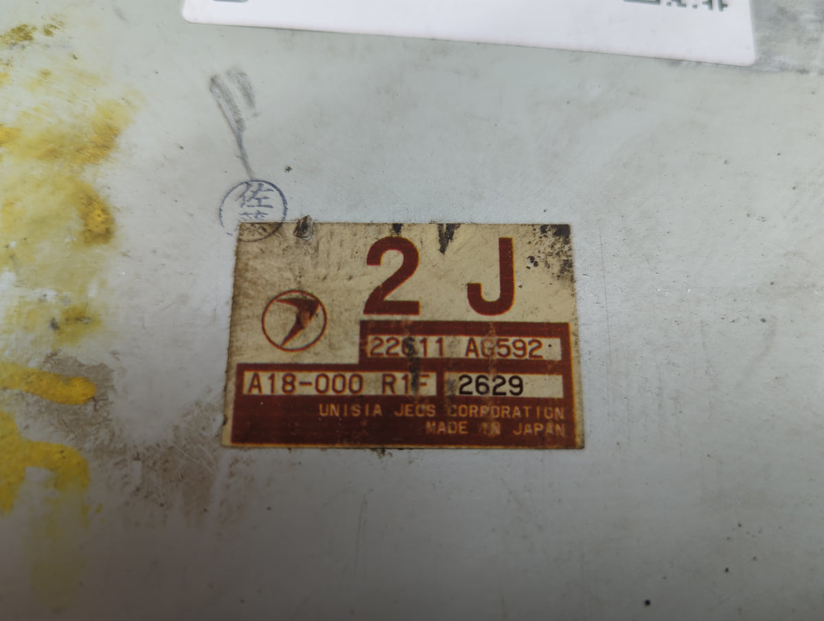 2003 Subaru Forester PCM Engine Control Computer ECU ECM PCU OEM P/N:22611 AG592 A18-000 R1F OEM Used Auto Parts - Oemusedau