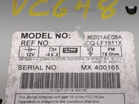 2003 Subaru Legacy Radio AM FM Cd Player Receiver Replacement P/N:86201AE08A CQ-LF1911X Fits OEM Used Auto Parts - Oemusedau