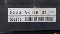 2002-2005 Subaru Legacy Fusebox Fuse Box Panel Relay Module P/N:82231AE07A Fits Fits 2002 2003 2004 2005 OEM Used Auto Parts