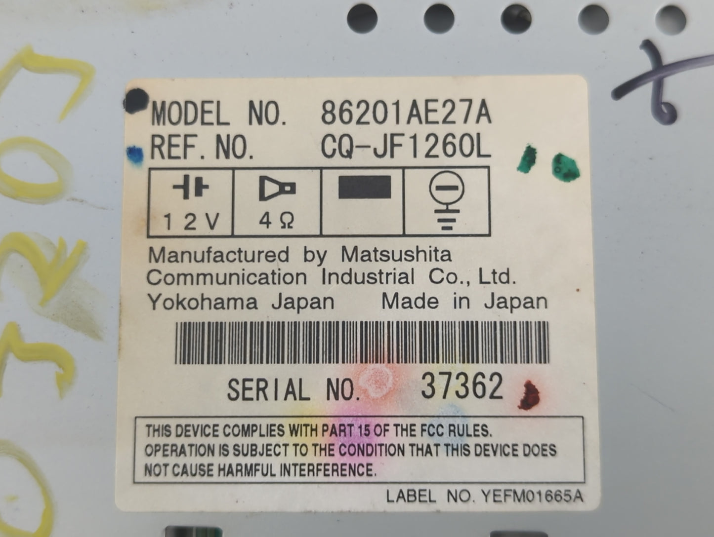 2003 Subaru Legacy Passenger Front Right Power Window Motor - Oemusedautoparts1.com