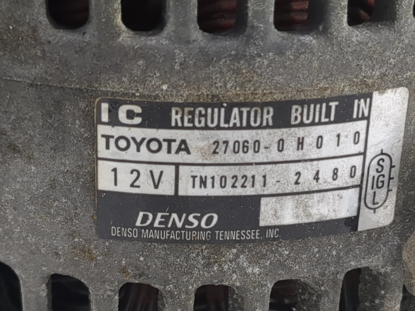 2002-2003 Toyota Camry Alternator Replacement Generator Charging Assembly Engine OEM P/N:TN102211-2480 27060-0H010 Fits OEM 