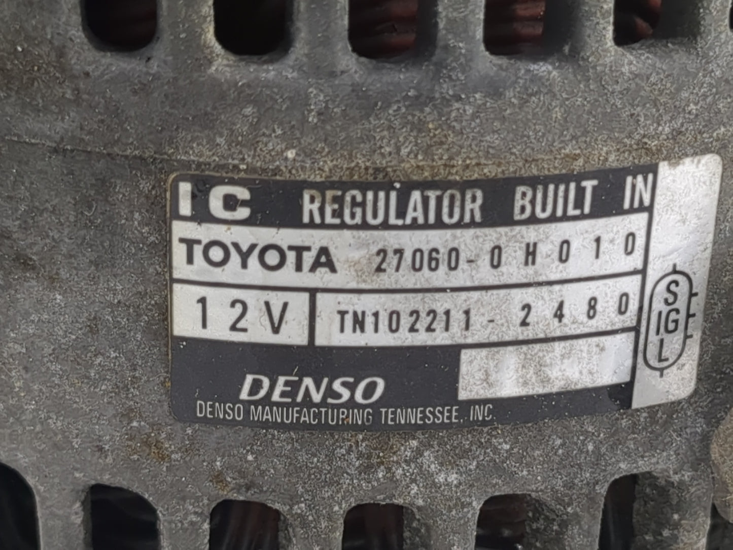 2002-2003 Toyota Camry Alternator Replacement Generator Charging Assembly Engine OEM P/N:TN102211-2480 27060-0H010 Fits OEM 