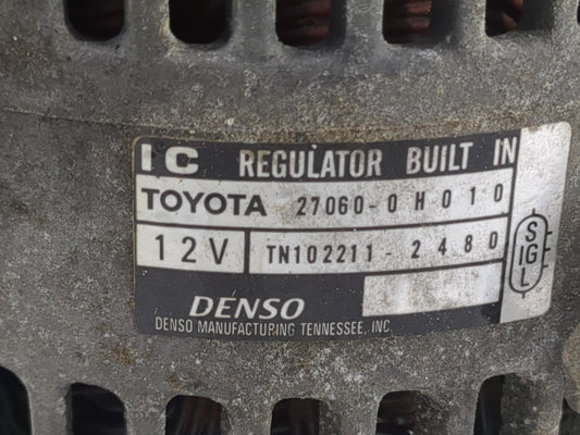2002-2003 Toyota Camry Alternator Replacement Generator Charging Assembly Engine OEM P/N:TN102211-2480 27060-0H010 Fits OEM Used Auto Parts