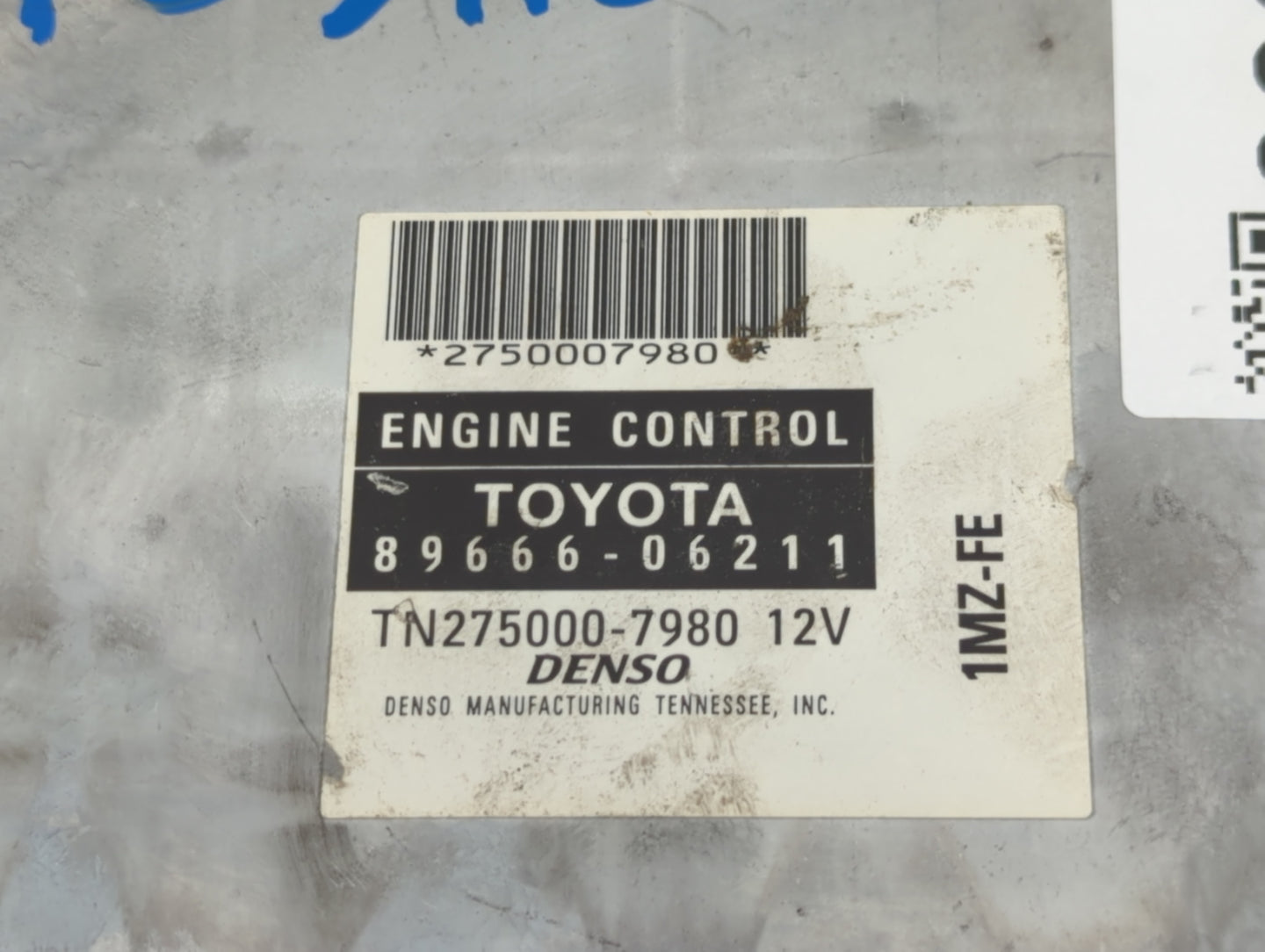 2003 Toyota Camry PCM Engine Control Computer ECU ECM PCU OEM P/N:TN275000 06211 89666-06211 Fits OEM Used Auto Parts - Oemu