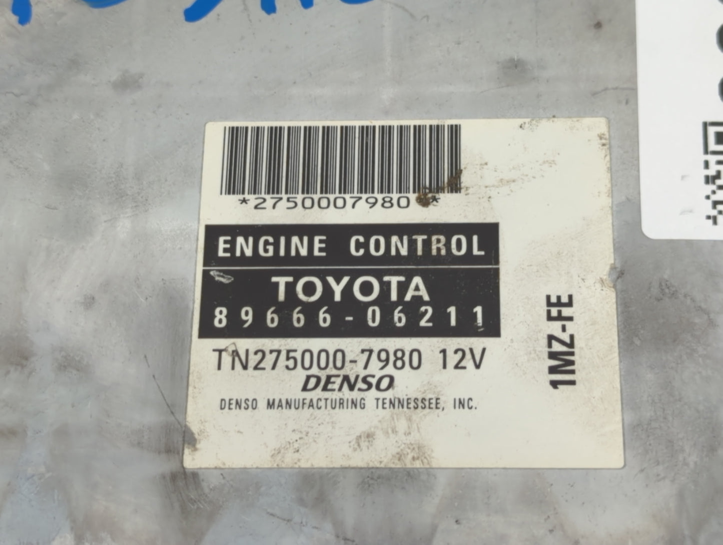 2003 Toyota Camry PCM Engine Control Computer ECU ECM PCU OEM P/N:TN275000 06211 89666-06211 Fits OEM Used Auto Parts - Oemu