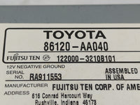 2002-2004 Toyota Camry Radio AM FM Cd Player Receiver Replacement P/N:86120-AA040 Fits Fits 2002 2003 2004 OEM Used Auto Par