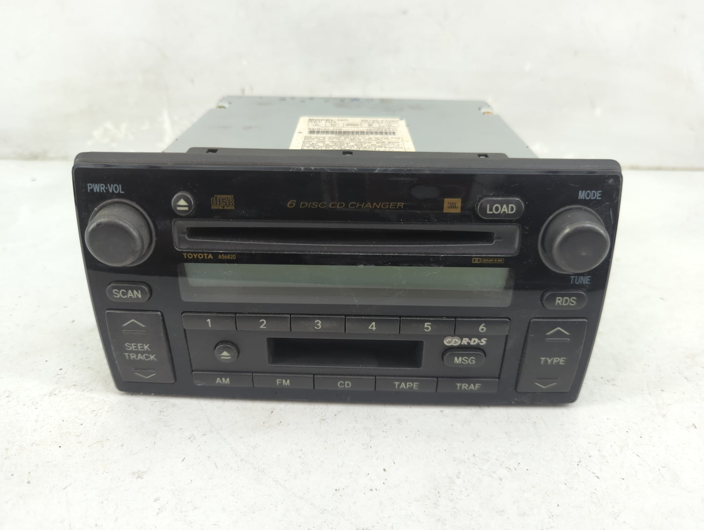2002-2004 Toyota Camry Radio AM FM Cd Player Receiver Replacement P/N:86120-AA060 CQ-ES8160X, A56820 Fits Fits 2002 2003 200