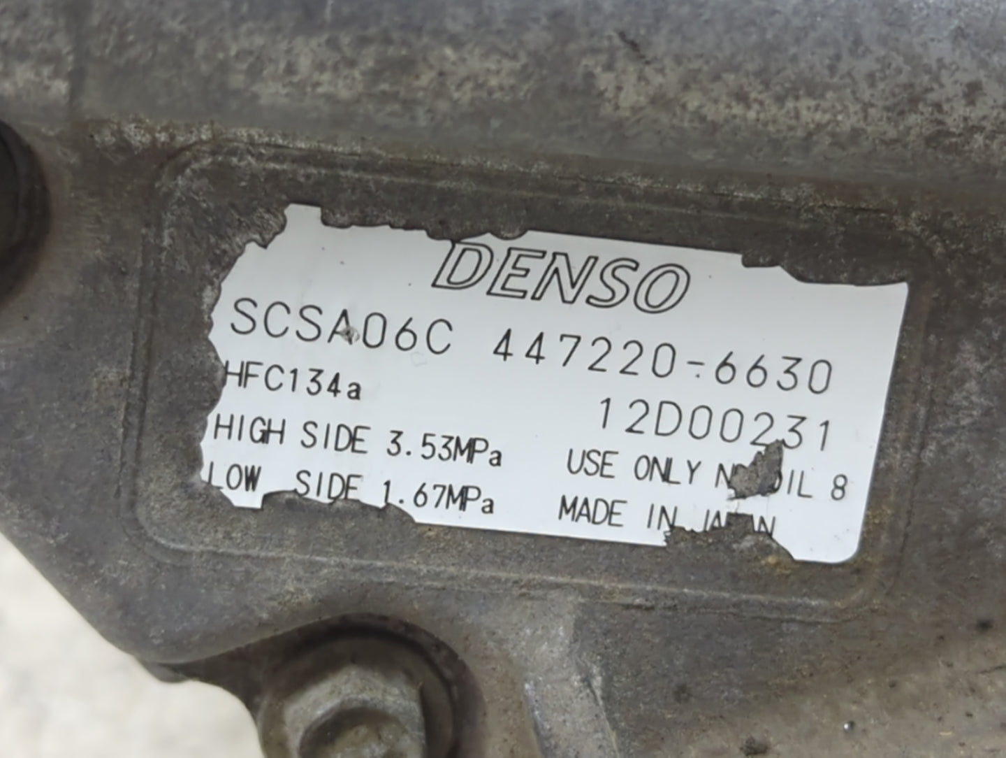 2003 Toyota Mr2 Air Conditioning A/c Ac Compressor Oem - Oemusedautoparts1.com