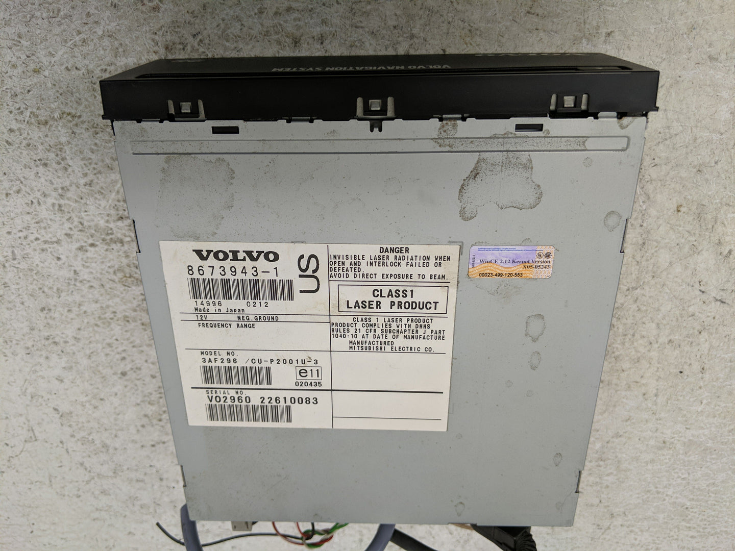 2003 Volvo S80 Radio AM FM Cd Player Receiver Replacement P/N:8673943 Fits OEM Used Auto Parts - Oemusedautoparts1.com