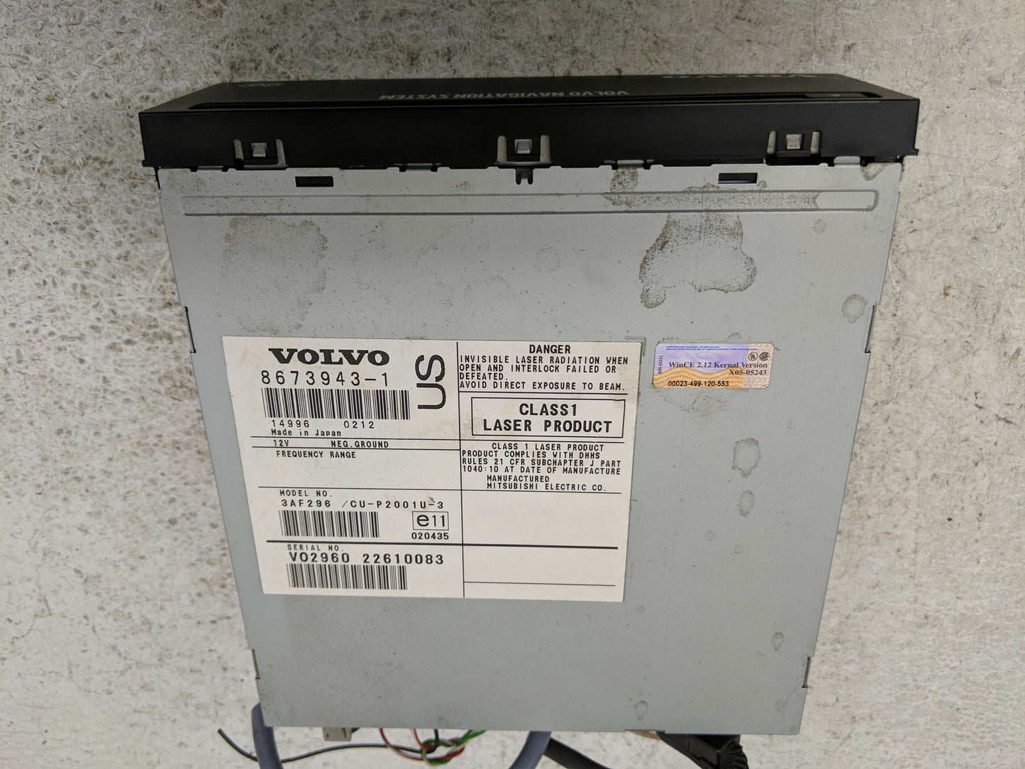 2003 Volvo S80 Radio AM FM Cd Player Receiver Replacement P/N:8673943 Fits OEM Used Auto Parts - Oemusedautoparts1.com