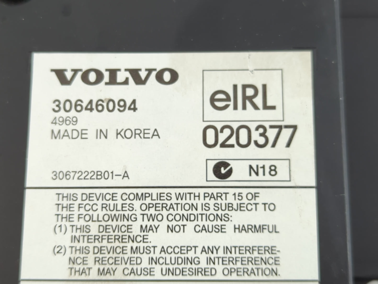 2003 Volvo Xc90 Radio AM FM Cd Player Receiver Replacement P/N:30646094 Fits OEM Used Auto Parts - Oemusedautoparts1.com