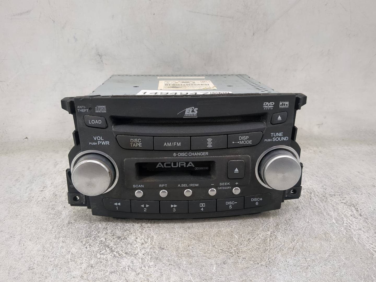 2004-2006 Acura Tl Radio AM FM Cd Player Receiver Replacement P/N:39100-SEP-A400 MCQEH3360Z Fits Fits 2004 2005 2006 OEM Use