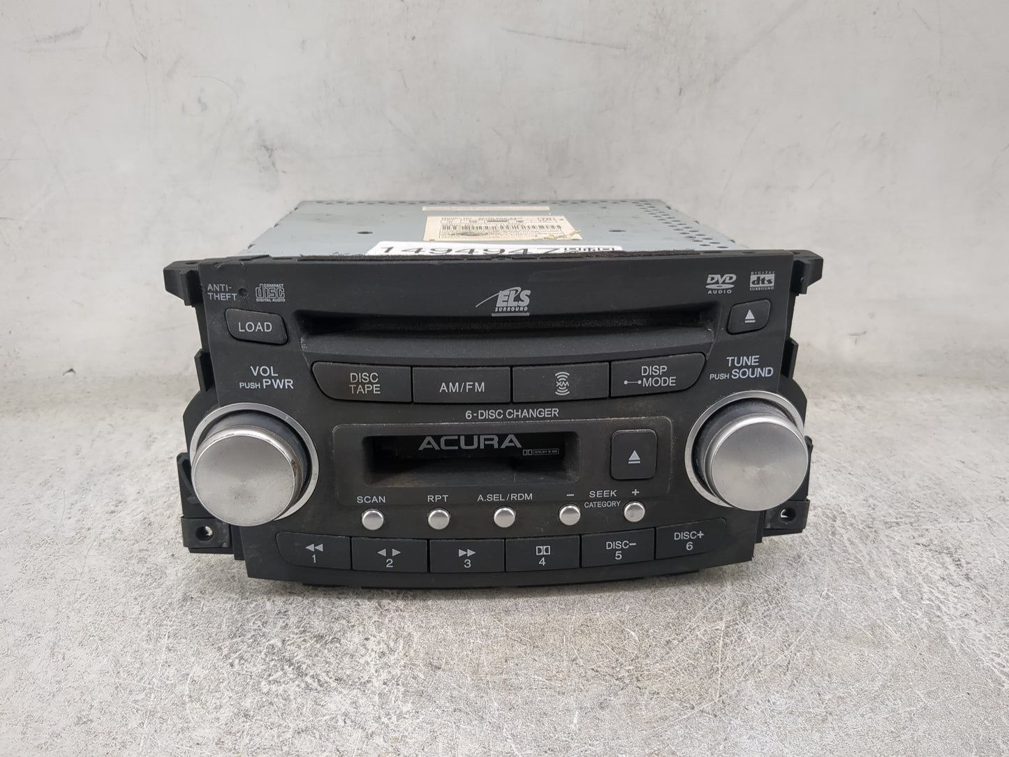 2004-2006 Acura Tl Radio AM FM Cd Player Receiver Replacement P/N:39100-SEP-A400 MCQEH3360Z Fits Fits 2004 2005 2006 OEM Use