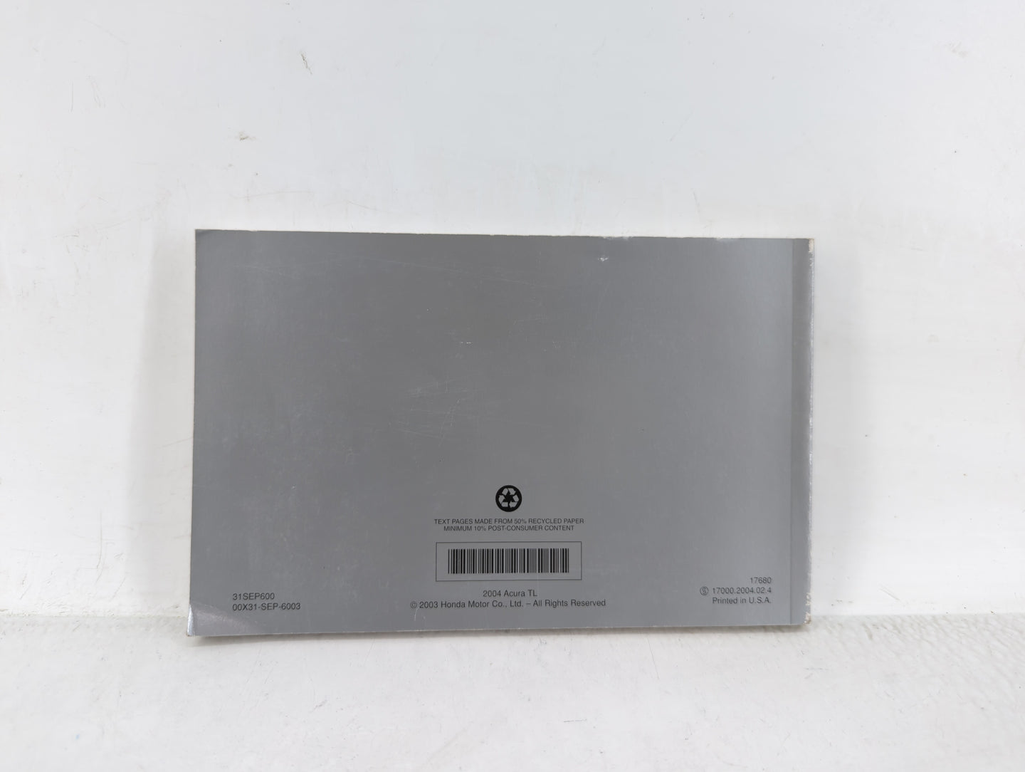2004 Acura Tl Owners Manual Book Guide OEM Used Auto Parts - Oemusedautoparts1.com