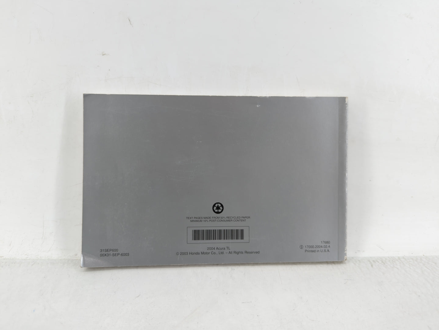 2004 Acura Tl Owners Manual Book Guide OEM Used Auto Parts - Oemusedautoparts1.com