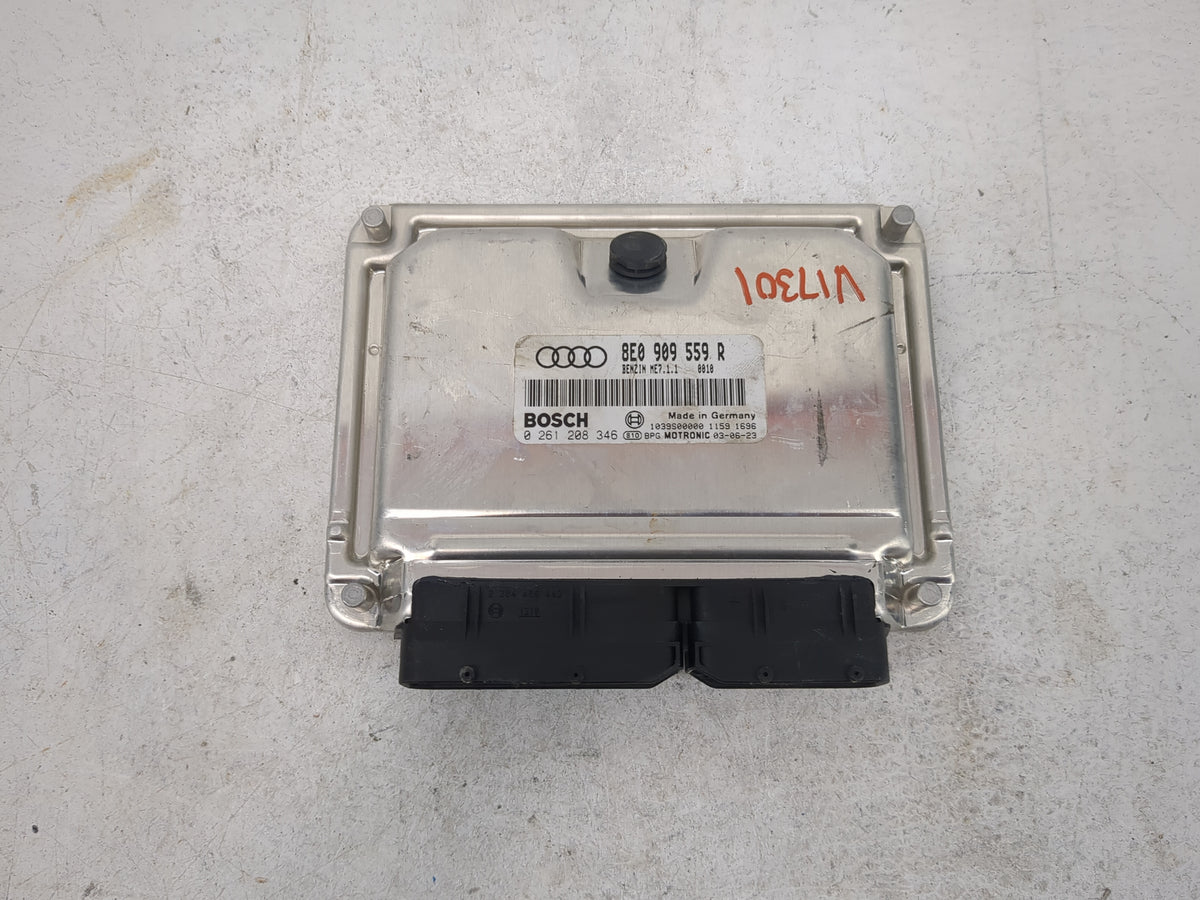 2004 Audi A6 PCM Engine Control Computer ECU ECM PCU OEM P/N:8E0909559R 0261208346 Fits Fits 2003 OEM Used Auto Parts - Oemu