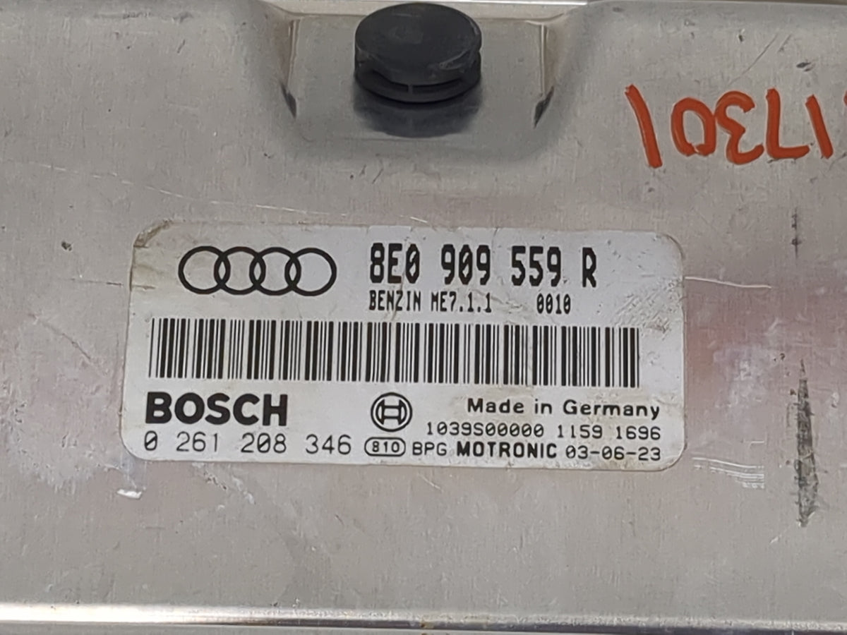 2004 Audi A6 PCM Engine Control Computer ECU ECM PCU OEM P/N:8E0909559R 0261208346 Fits Fits 2003 OEM Used Auto Parts - Oemu