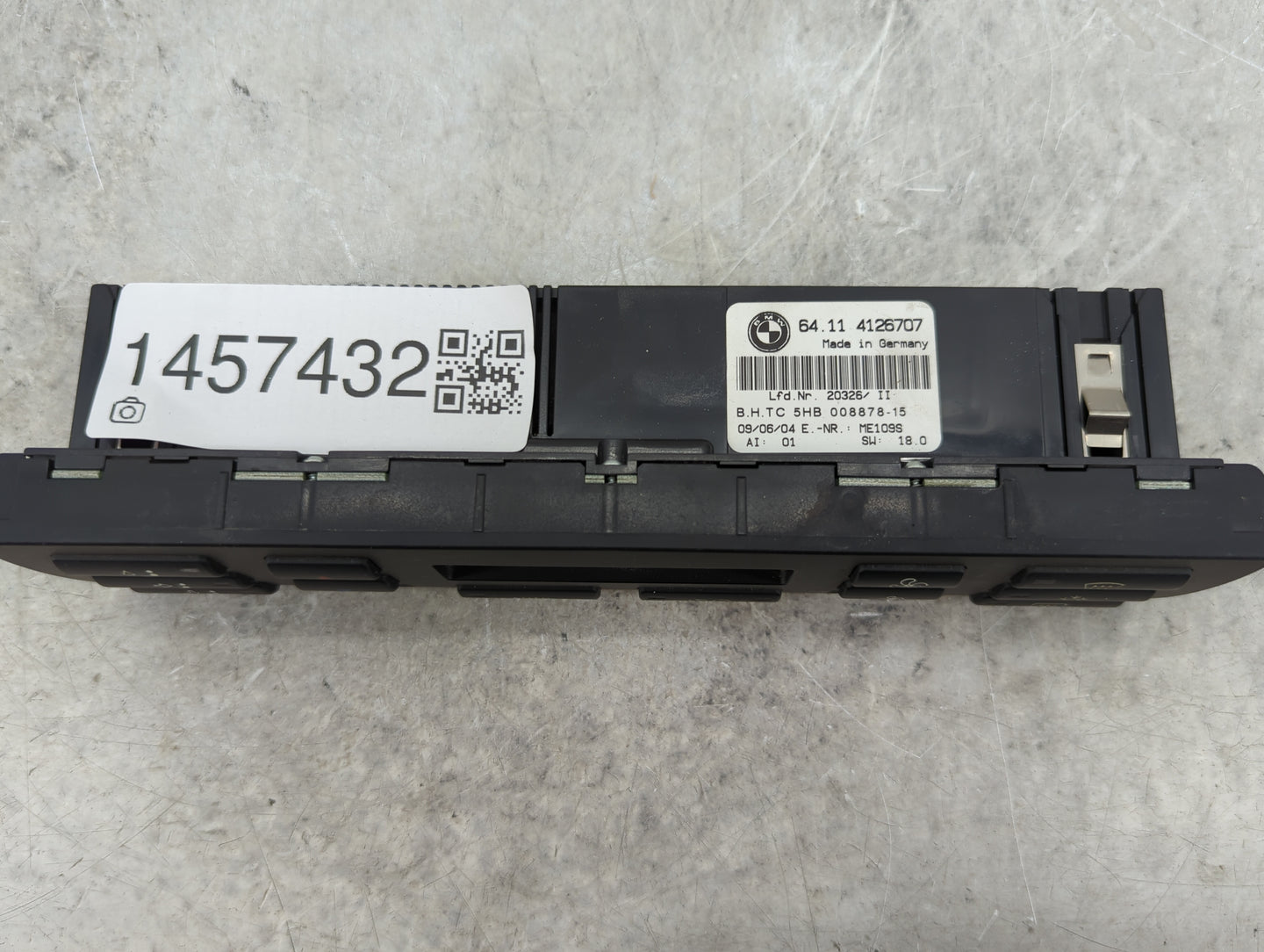 2001-2005 Bmw 325i Climate Control Module Temperature AC/Heater Replacement P/N:4126707 Fits OEM Used Auto Parts - Oemusedau