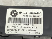 2001-2005 Bmw 325i Climate Control Module Temperature AC/Heater Replacement P/N:4126707 Fits OEM Used Auto Parts - Oemusedau
